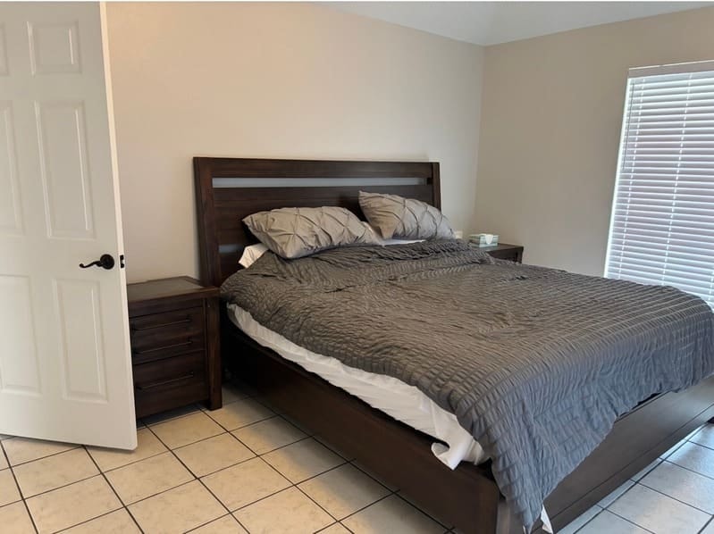 Bedroom before staging