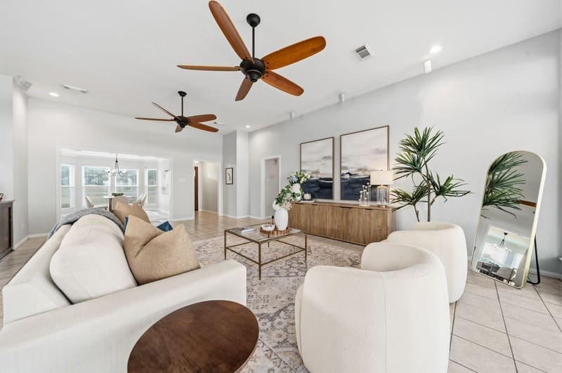 Sunroom after staging